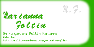marianna foltin business card